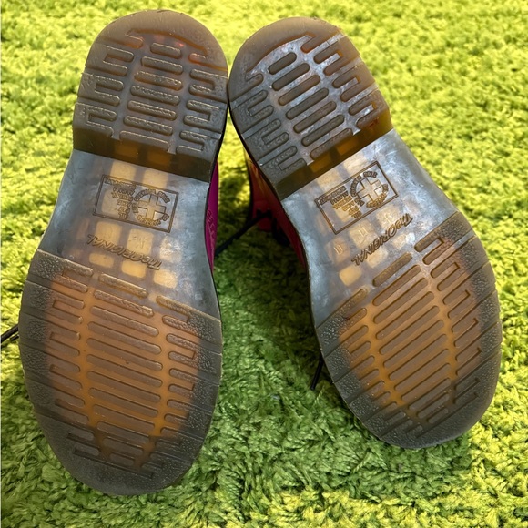 DR MARTENS 1460 SMOOTH LEATHER LACE UP BOOTS PINK SIZE 6 - Picture 6 of 9